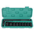 Inside And Outside Hexagon Wrench Auto Repair Wind Cannon Sleeve, Specification: 10 In 1 With Curved Rod - free shipping - PMC TechLife - Order now!