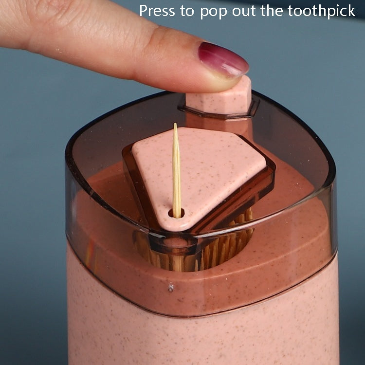 MS-263 Press Toothpick Box Kitchen Gadget(Wheat Green)