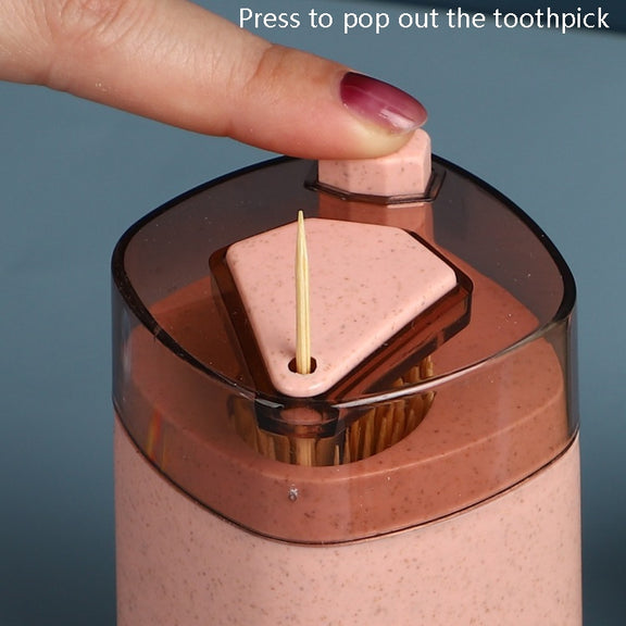 MS-263 Press Toothpick Box Kitchen Gadget(Wheat Green)
