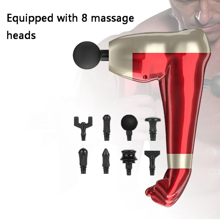 USB Arm Shape Muscle Relaxation Fascia Gun(Red)