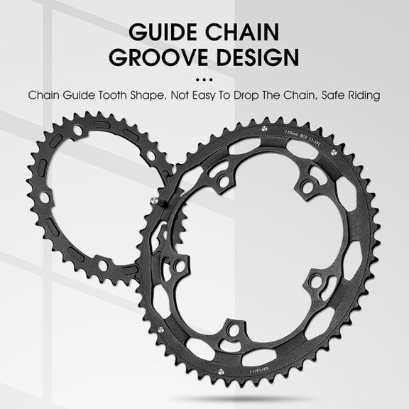WEST BIKING YP0719274 53-39T Road Bike Crank Racing Double Disc(Black)