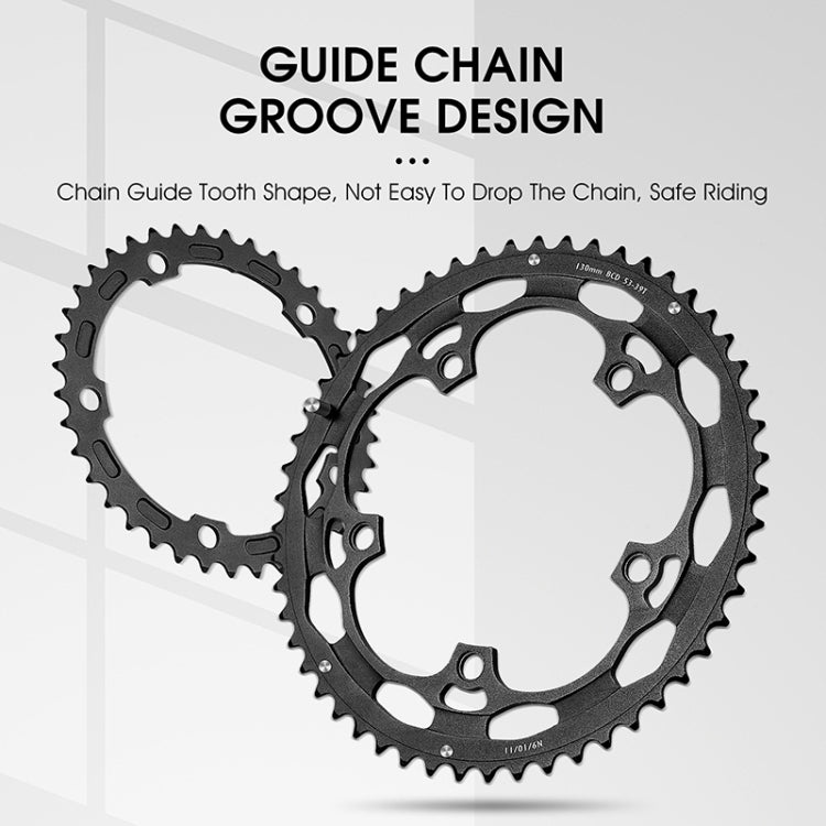 WEST BIKING YP0719274 53-39T Road Bike Crank Racing Double Disc(Red)