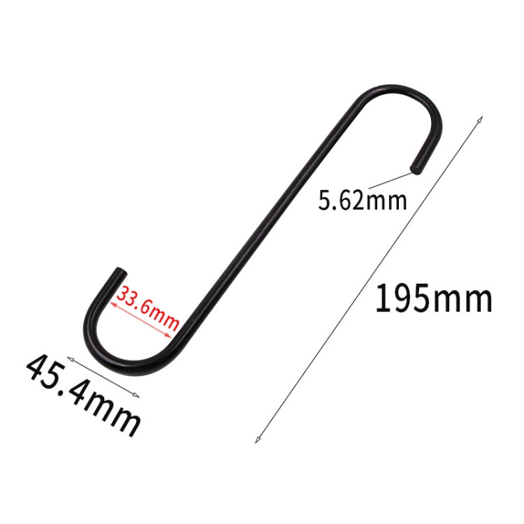 8 PCS S-Type Brake Pump Hanging Hook(Black)