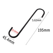 8 PCS S-Type Brake Pump Hanging Hook(Black)