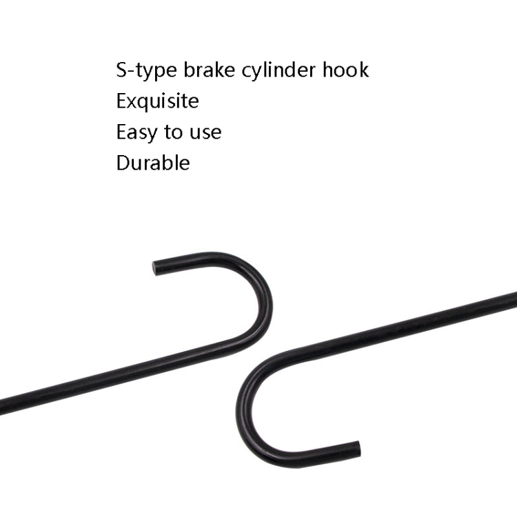8 PCS S-Type Brake Pump Hanging Hook(Black)