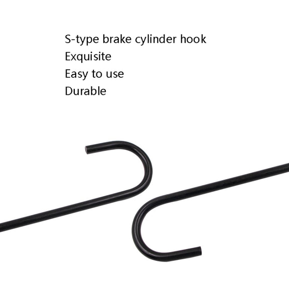 8 PCS S-Type Brake Pump Hanging Hook(Black)