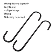 8 PCS S-Type Brake Pump Hanging Hook(Black)