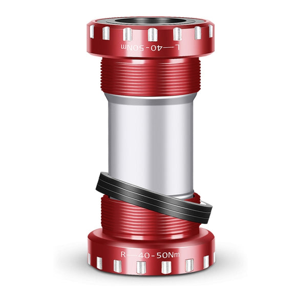 WEST BIKING Mountain Road Bike Screw-In Bearing Bottom Axle(Red)