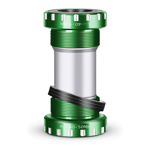 WEST BIKING Mountain Road Bike Screw-In Bearing Bottom Axle(Green)