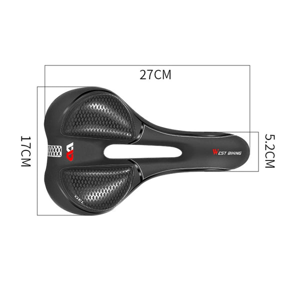 WEST BIKING Bicycle Riding Comfortable Silicone Saddle, Style: Fish Scale