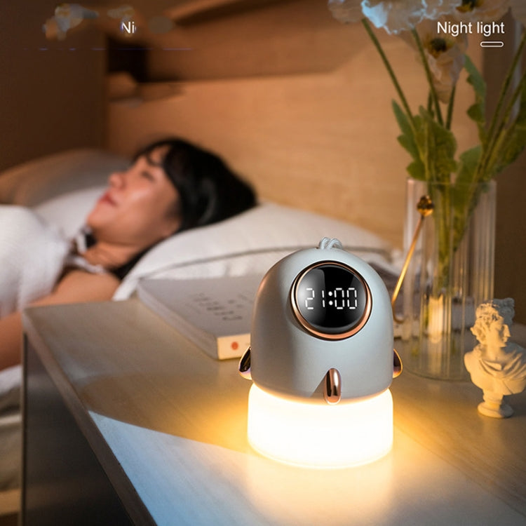 TW-L47 Small Rocket Portable Clock LED Projection Lamp(Yellow)