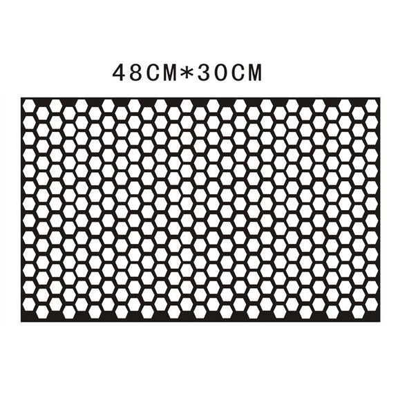 5 PCS Car Honeycomb Tail Lamp Film Universal Personality Modified Light Film Sticker(Bright Black)