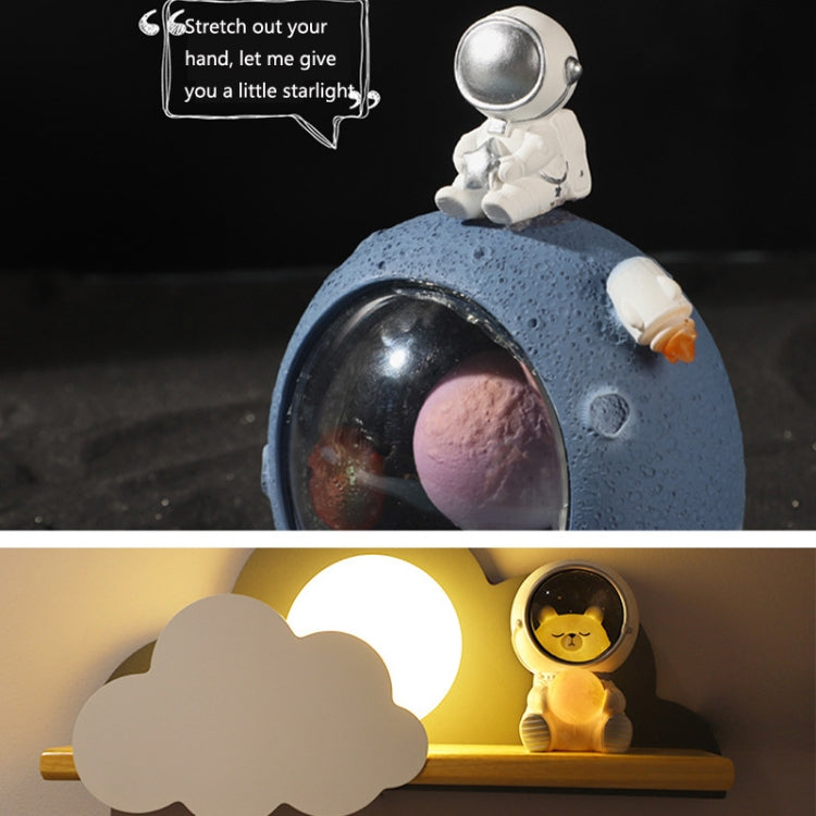 W1153 Resin Planet Night Light Home Decorations, Style: Silver Star