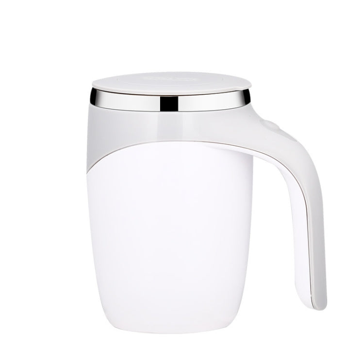 A223 Stainless Steel Automatic Magnetized Coffee Mixing Cup(White)