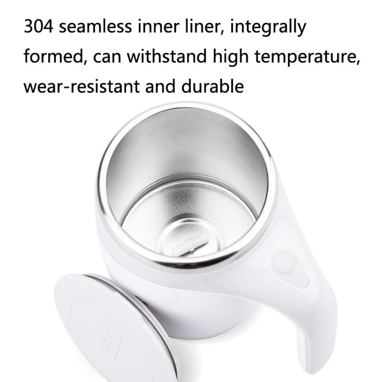 A223 Stainless Steel Automatic Magnetized Coffee Mixing Cup(White)