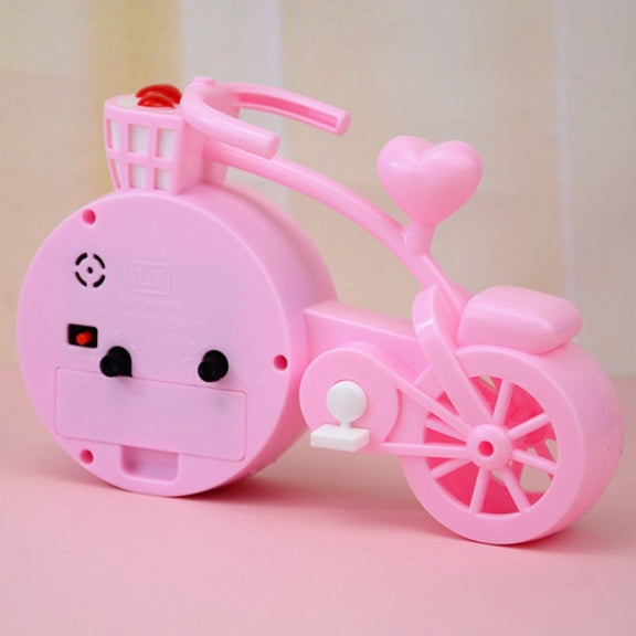 Bicycle-shaped Desktop Alarm Clock Student Gifts(Grass Green)