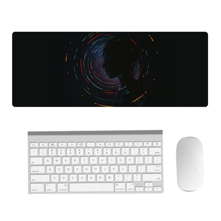Hand-Painted Fantasy Pattern Mouse Pad, Size: 400 x 900 x 5mm Seaming(2 Silhouettes)