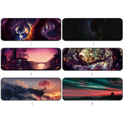 Hand-Painted Fantasy Pattern Mouse Pad, Size: 400 x 900 x 5mm Seaming(4 Tree Scenery)