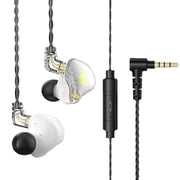 QKZ AK6 PRO HiFi Subwoofer In-Ear Wired Headphones with Mic(White)