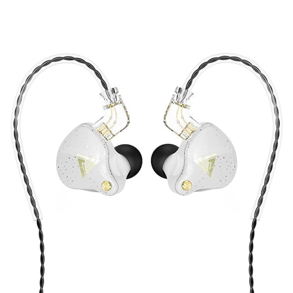 QKZ AK6 PRO HiFi Subwoofer In-Ear Wired Headphones with Mic(White)
