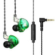 QKZ AK6 PRO HiFi Subwoofer In-Ear Wired Headphones with Mic(Green) - In Ear Wired Earphone by QKZ | Online Shopping South Africa | PMC TechLife | Buy Now Pay Later Mobicred