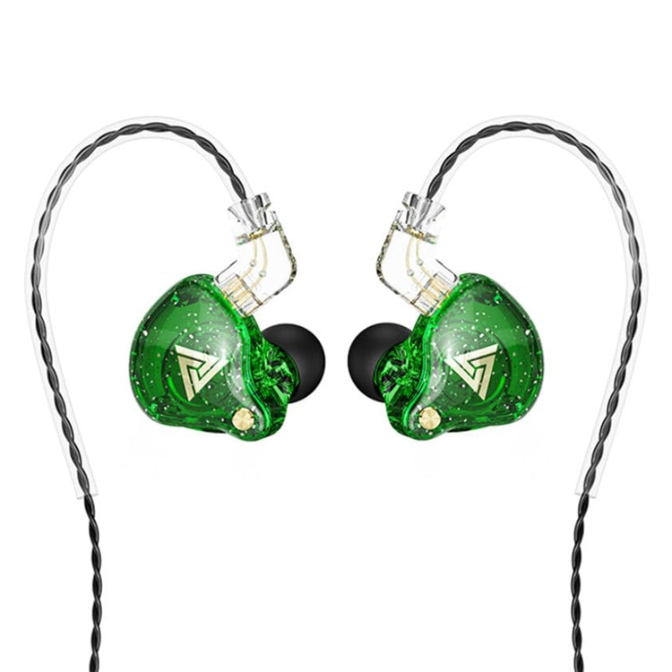 QKZ AK6 PRO HiFi Subwoofer In-Ear Wired Headphones with Mic(Green)