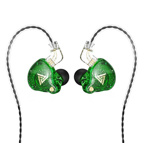 QKZ AK6 PRO HiFi Subwoofer In-Ear Wired Headphones with Mic(Green)