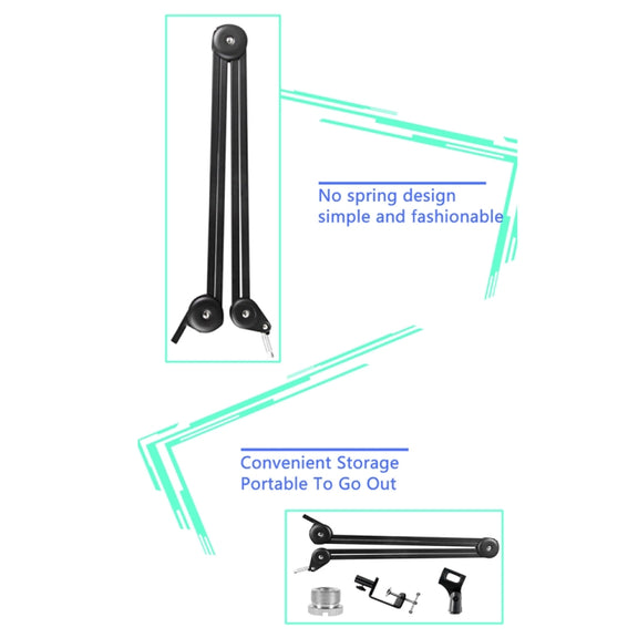 Microphone Desktop Cantilever Stent 360 Degree Rotating Bracket(GAZ-40P W)