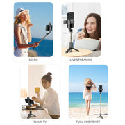 Mini Selfie Stick Integrated Multifunctional Bluetooth Selfie, Specification: Q11 74CM Without Fill Light
