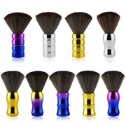 Electroplating Broken Hair Brush Haircut Neck Cleaning Brush(Two-section Purple)