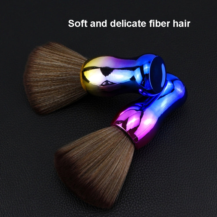 Electroplating Broken Hair Brush Haircut Neck Cleaning Brush(Two-section Purple)