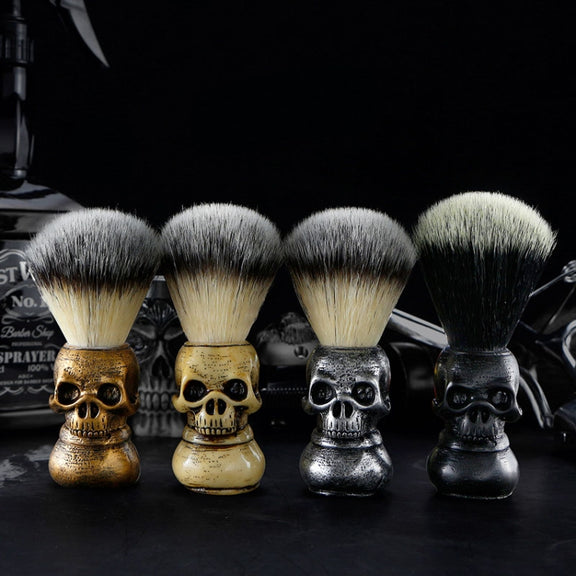 Skull Cleansing Shaving and Foaming Tools, Color Classification: Skull Head Beard Brush