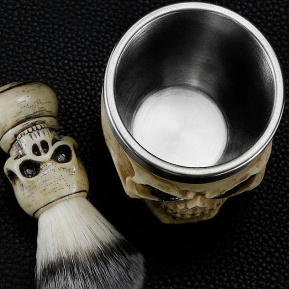 Skull Cleansing Shaving and Foaming Tools, Color Classification: Beard Brush Golden