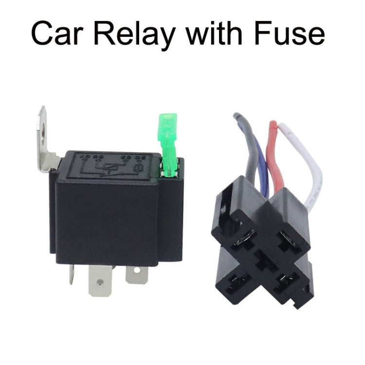 5 Sets JD2912 4 Pin Car Relay With Fuse, Rated voltage: 12V