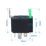 5 Sets JD2912 4 Pin Car Relay With Fuse, Rated voltage: 12V