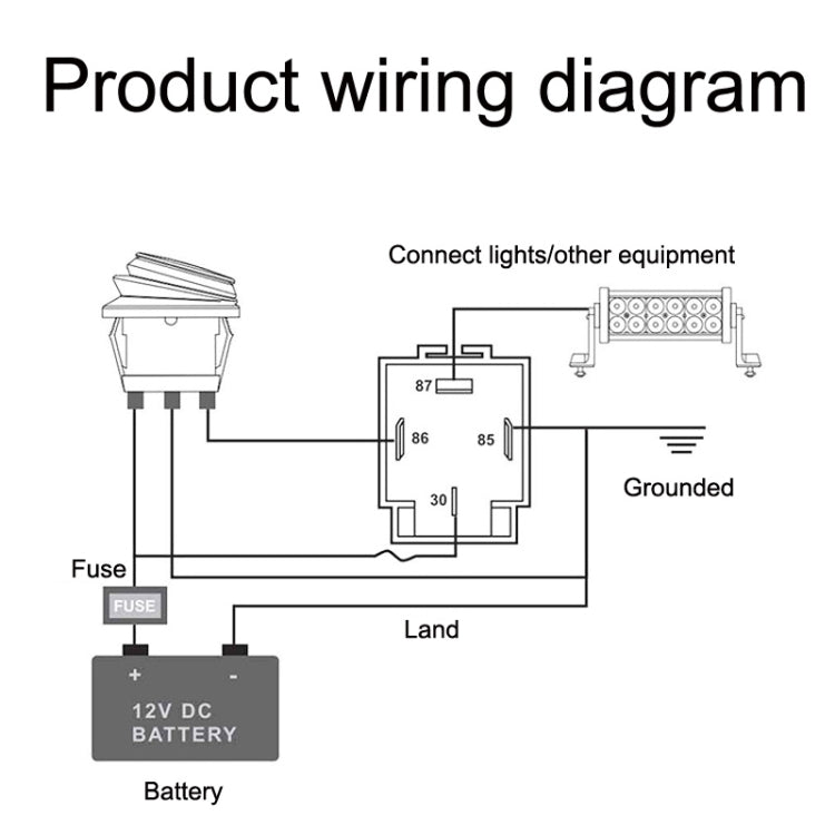 5 Sets JD2912 4 Pin Car Relay With Fuse, Rated voltage: 24V