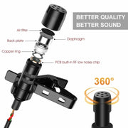 GAM-140 Mobile Phone Recording Collar Microphone(Black)