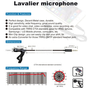 GAM-140 Mobile Phone Recording Collar Microphone(Black)