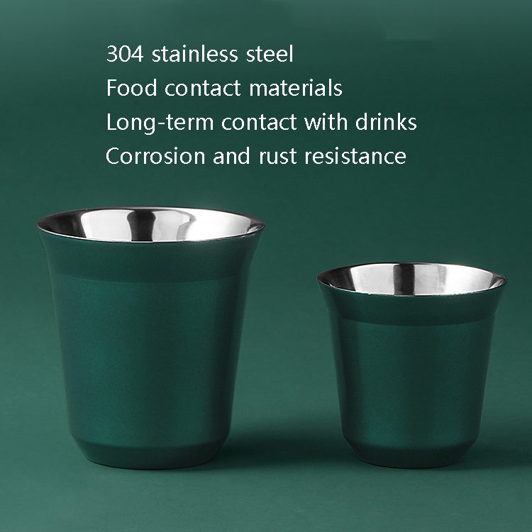 304 Stainless Steel Coffee Capsule Cup Double Insulation Coffee Cup, Style: Small Single Cup