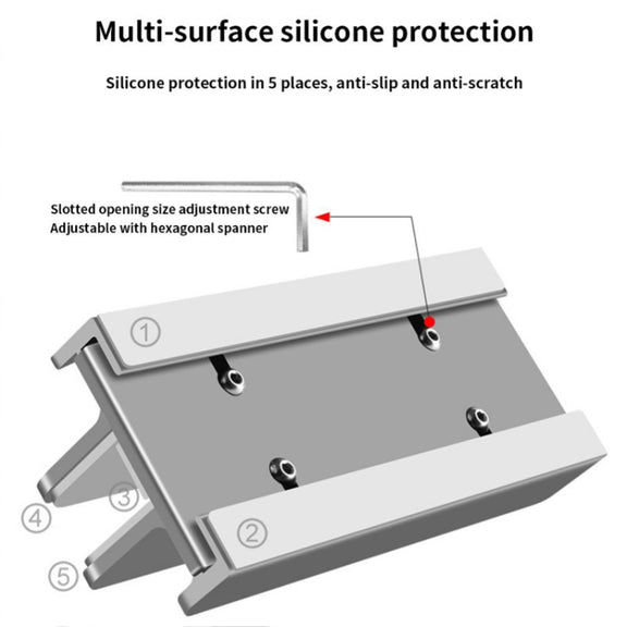 Aluminum Alloy Laptop Tablet Phone Storage Stand, Color: L402 Three Slots (Silver)