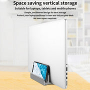 Aluminum Alloy Laptop Tablet Phone Storage Stand, Color: L402 Three Slots (Silver)
