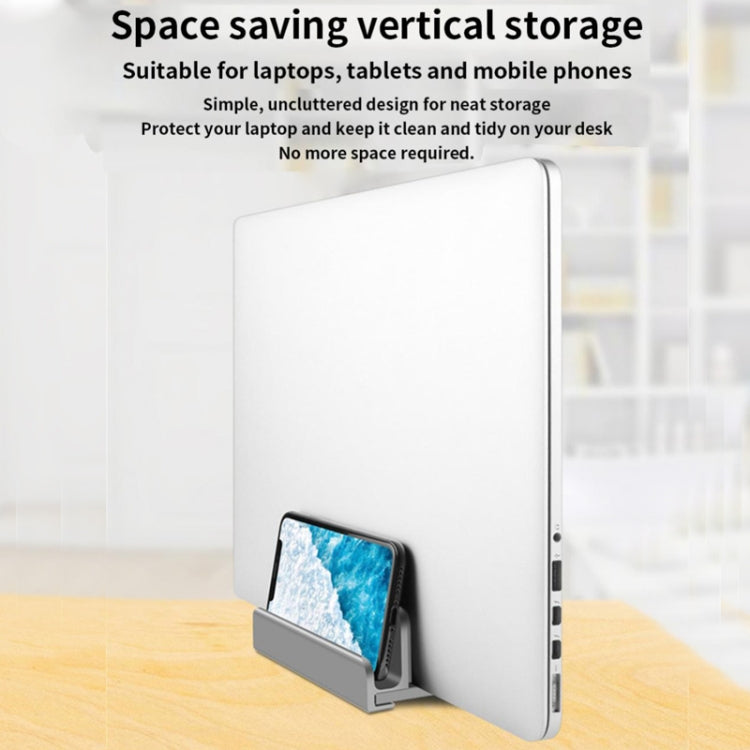 Aluminum Alloy Laptop Tablet Phone Storage Stand, Color: L402 Three Slots (Silver)
