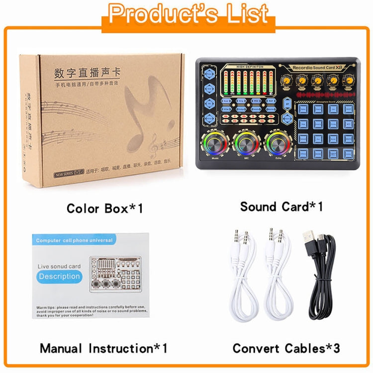 GAX-X8 Live Microphone Equipment Sound Card