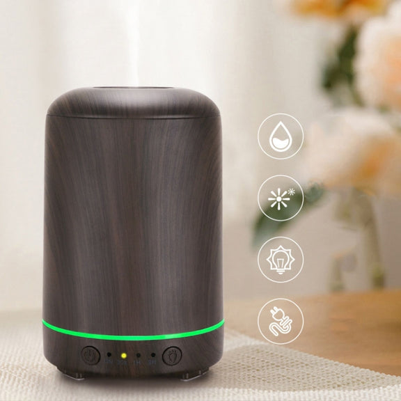 STB-105 Wood Grain Aromatherapy USB Air Purifier(Dark Wooden Grain)