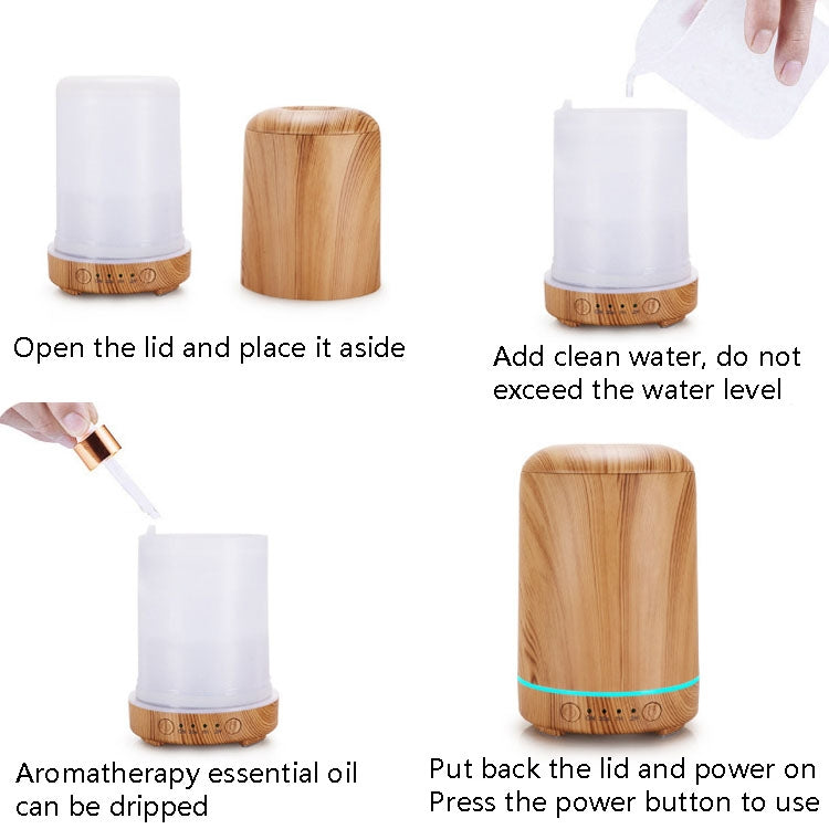 STB-105 Wood Grain Aromatherapy USB Air Purifier(Dark Wooden Grain)