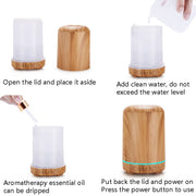 STB-105 Wood Grain Aromatherapy USB Air Purifier(Dark Wooden Grain)