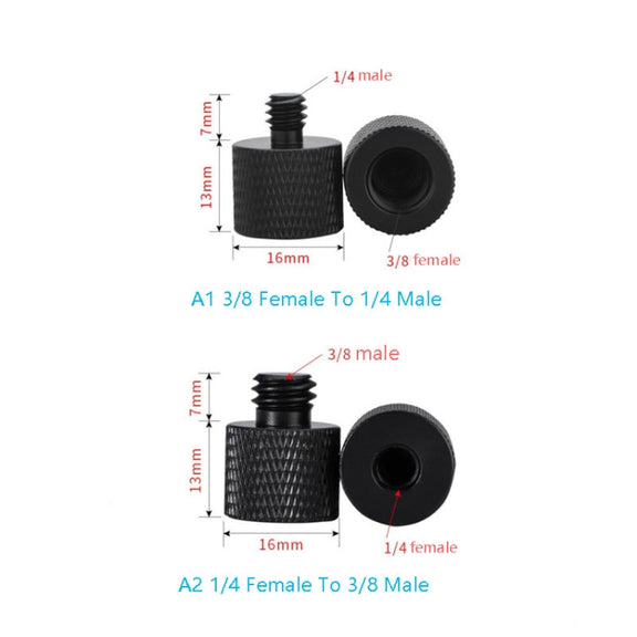 10 PCS Screw Adapter 3/8 Female to 1/4 Male  Screw(Blue)