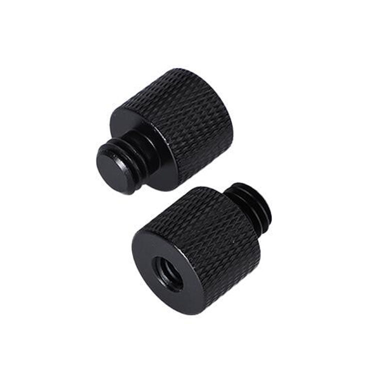 10 PCS Screw Adapter 1/4 Female to 3/8 Male Screw (Black)