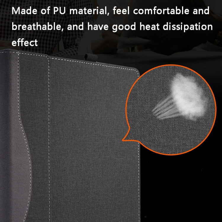 PU Leather Laptop Protection Sleeve For HP Spectre X360 15-EB(Black)