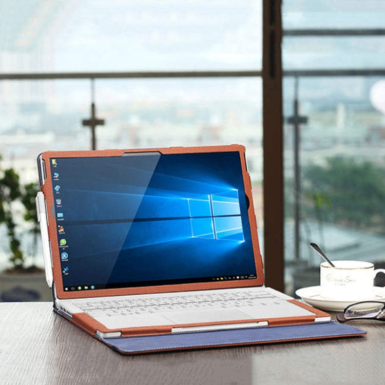 PU Leather Laptop Protective Sleeve For Microsoft Surface Book 2 15 inches(Deep Blue)